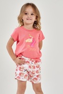 Piżama dziewczęca,Jednorożec, krótki rekaw, spodnie140