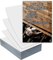 Ulotki A6 100 szt firmowe reklamowe + PROJEKT GRATIS USŁUGI STOLARSKIE