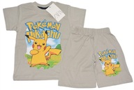 Komplet 110-116 5-6 Pokémon Pikachu blúzka krátke šortky 2 cz bavlna