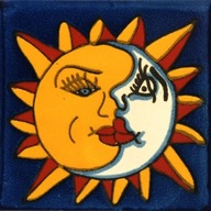 Dlaždice slnko dekoratívne Keramika 10,5 x 10,5 Dekoratívne dlaždice - Ester