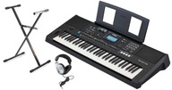 Keyboard Yamaha PSR-E473. Zestaw statyw + słuchawki