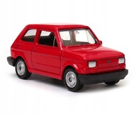 Fiat 126p 1:60 model WELLY Drobček batoľa červený