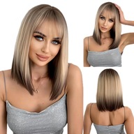 Parochňa Dámska Parochňa Ombre Blond Vlasy Polodlhé 40.5cm + Wig Cap