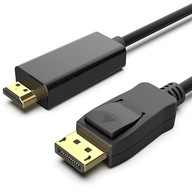 Display Port DP na HDMI FULL HD 1,8M ADAPTÉROVÝ kábel