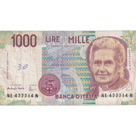 Banknot, Włochy, 1000 Lire, D.1990, KM:114c, VF(30