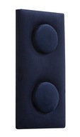 Čalúnený panel Nástenná opierka hlavy imitácia kociek tmavo modrá 25x12,5 cm