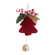 Ozdoba s príveskom na vianočný stromček s mašličkou a zvončekom