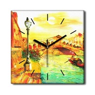 Nástenné hodiny Canvas Mesto Benátky Taliansko 30x30