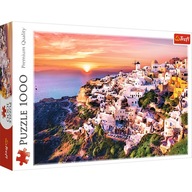 Puzzle 1000el. Zachód słońca nad Santorini