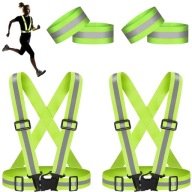 SZELKI ODBLASKOWE NA ROWER DO BIEGANIA KAMIZELKA ODBLASKOWA MOTOR Nastawny