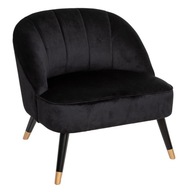 Welurowy fotel do salonu sypialni glamour czarny