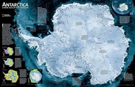 ANTARKTYDA satelitarna mapa ścienna NATIONAL GEOGR