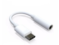 Adaptér adaptér USB-C Jack mini Jack slúchadlá USB C kábel biely