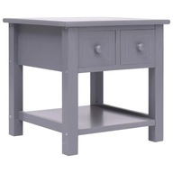 Bočný stolík sivý 40x40x40 cm drevo paulownia