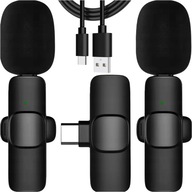 Mikrofón 4kom Malý bezdrôtový 2x USB-C mikrofón