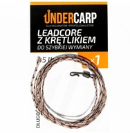 Undercarp Leadcore z krętlikiem 100cm 45lbs 1szt brąz