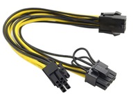 Kabel zasilający, rozdzielacz PCI-E Delock 30cm, 6 PIN na 2x8 PIN