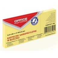 Notes samoprzylepny Office Products 38x51mm żółty