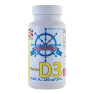 Vitamín D3 10000 IU 180 kapsička z prírodného LANOLínu