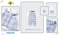 2520 - ZESTAW 4 w 1 koszula + muszka + kamizelka + spodnie MAYORAL 55 cm
