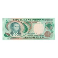 Banknot, Filipiny, 5 Piso, KM:143b, UNC(65-70)