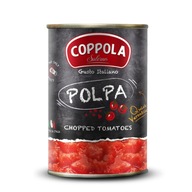 Włoskie pomidory krojone pulpa w puszce bez glutenu wegan 400g Coppola