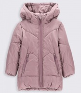 Dievčenská zimná bunda s kapucňou fialová veľ. 104-110-116