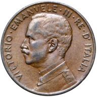 + Itálie – Victor Emmanuel III – 2 Centesimi 1916 – LOĎ LOĎ