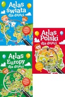 Atlasy dla dzieci Zestaw Polska Europa Świat