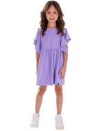 Šaty All For Kids fialový volánik pletený 116/122 cm