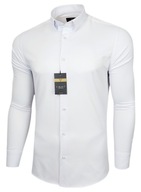 Pánska košeľa Biela priliehavá Lavier - SLIM FIT Bavlna Veľkosť S
