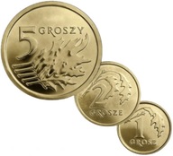 1 2 5 gr groszy 2013 - zestaw monet - Royal Mint - mennicze - niski nakład