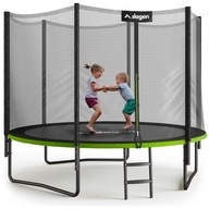 TRAMPOLINA OGRODOWA DRABINKA DLA DZIECI SIATKA 312cm 10FT CZARNA PREMIUM