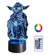 Lampka Nocna 3D Led Pilot Mistrz Yoda Star Wars