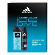 ADIDAS ICE DIVE ZESTAW ŻEL POD PRYSZNIC 250 ML + DEZODORANT ZAPACHOWY 150M