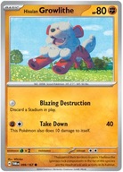 Pokemon Card Hisuian Growlithe 099/167 COMMON Twilight Masquerade