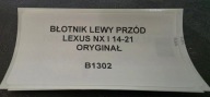 parafango sinistra Anteriore LEXUS NX e 14-21 Originale