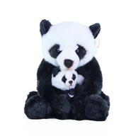 Panda s malou pandou maskot realistický 27cm EKO