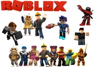 Opłatek na Tort ROBLOX Postacie Logo Dekoracja Wydruk Cukrowy A4