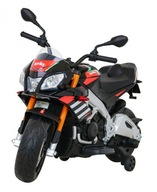 APRILIA TUONO V4 MOTOR NA AKUMULATOR DLA DZIECI CZARNY + PANEL MP3 + KÓŁKA