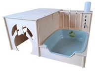 ALOMTÁLCA/NYUSZIHÁZ/FA JÁTÉK/HÁZIKÓ FELSZERELÉSSEL