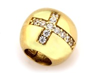 Zlatý prívesok Charms Guľôčka s krížikom 585