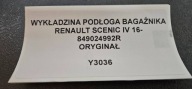 mats floor boot RENAULT SCENIC IV 16- original 849024992R