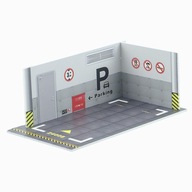 Model auta Diorama Parkovacia scenéria 1/24 DIY pre A