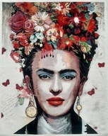 Veľký tkaný obraz Frida Kahlo 88x110 cm žakárový
