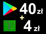 Google Play 40zł + Vertigo 4zł Karta Podarunkowa