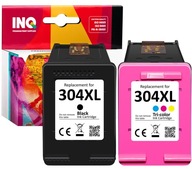 Atrament INQ zestaw tuszy do hp 304 cartridge kartridż XL pre HP čierna (black), trojfarebná, sada