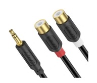 Kábel TopkKable L21 minijack (3,5 mm) - 2x RCA (cinch) 0,5 m