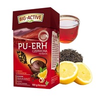 PU-ERH herbata CZERWONA cytryna BIG ACTIVE liściasta 100 G