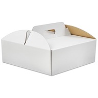 Karton tortadoboz sütemény 26x26x15 cm FEHÉR NAGYON ERŐS csomagolás